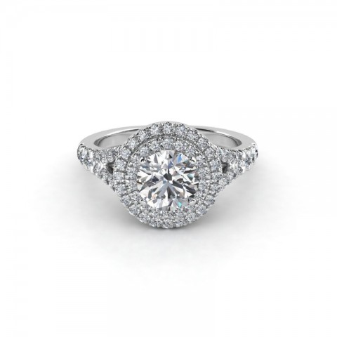 DESIGN EXCLUSIVE DOUBLE HALO RING