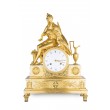 Zegar kominkowy ze złoconego brązu, koniec XIX wieku, Francja