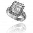 259B. Designerski pierścionek z lupowo czystym diamentem ~5.00ct