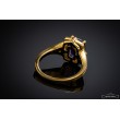 Złoty pierścionek z tanzanitem o masie 2.86ct oraz brylantami